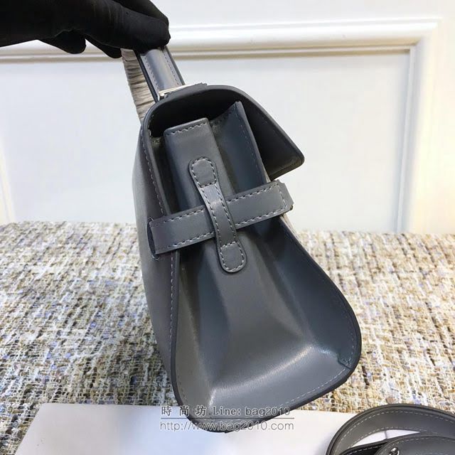 DELVAUX女包 Tempete系列 mini款 TP0020拼色灰 原版牛皮 德爾沃拼色手提包 經典款女單肩包  fcs1066